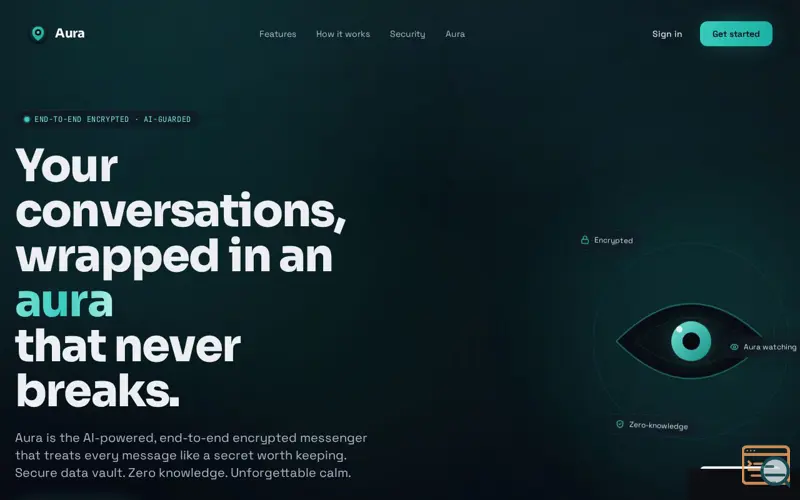 Screenshot of Aura, a launch using Bolt Host
