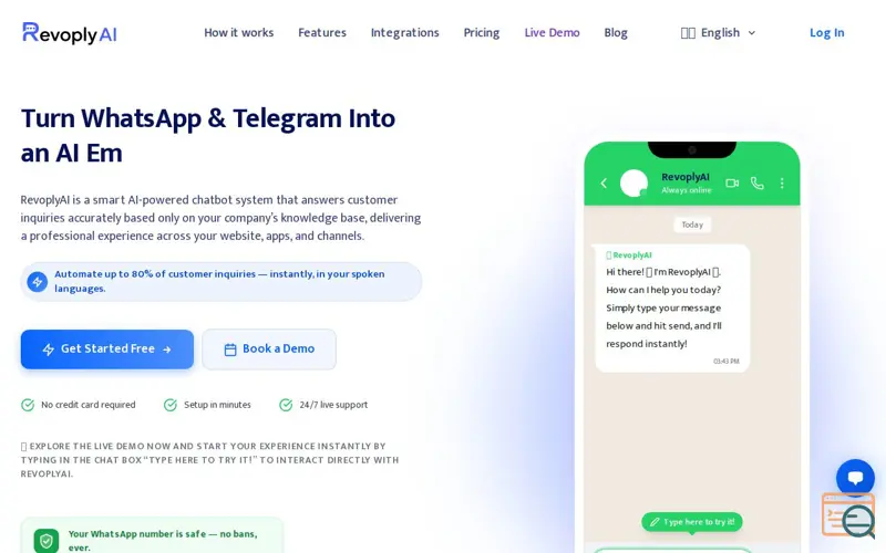 Screenshot of RevoplyAI