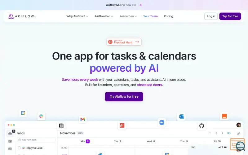 Screenshot of Akiflow