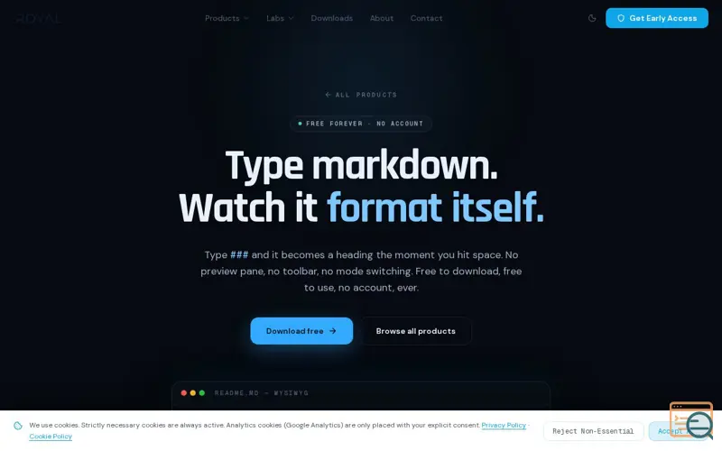 Screenshot of Markdown & Text Editor and viewer
