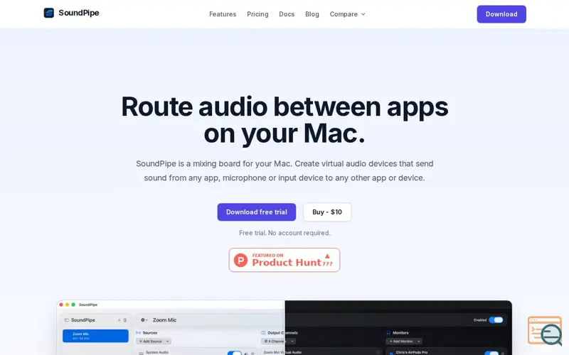 Screenshot of SoundPipe