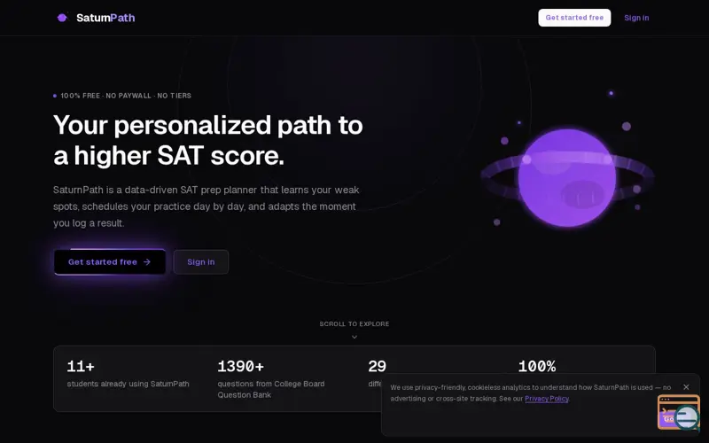 Screenshot of SaturnPath