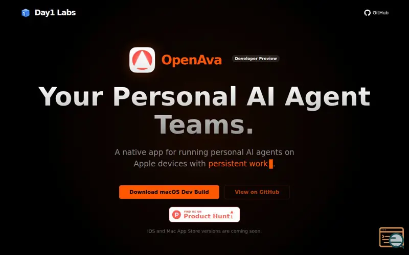 Screenshot of OpenAva