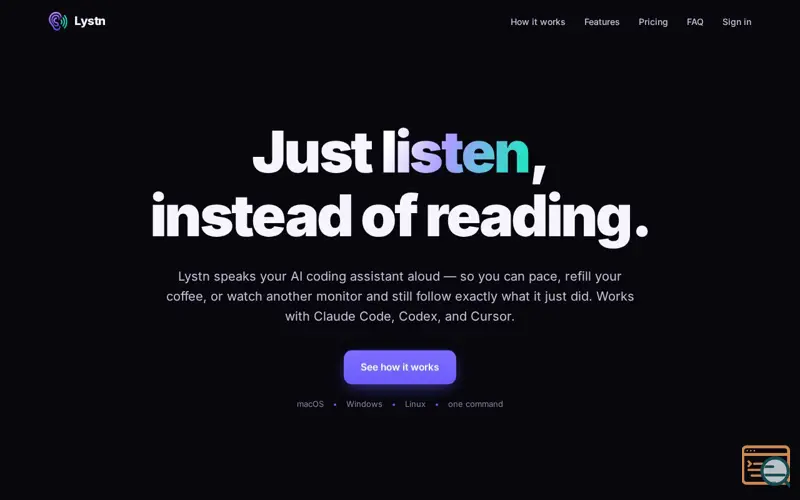 Screenshot of Lystn
