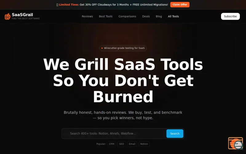 Screenshot of SaaSGrail