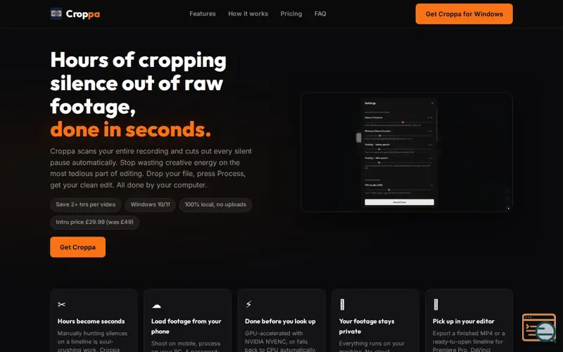Screenshot of Croppa