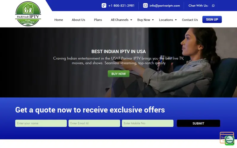 Screenshot of Parivar IPTV