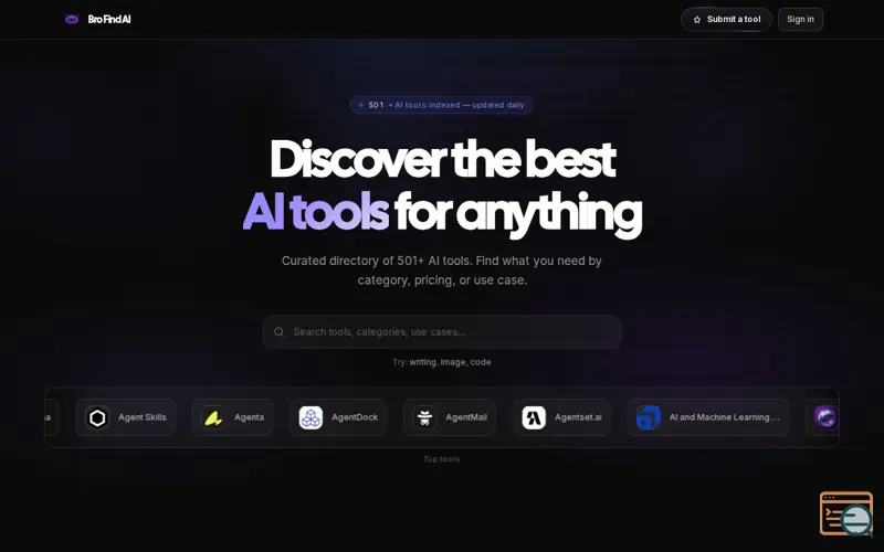 Screenshot of Bro Find AI