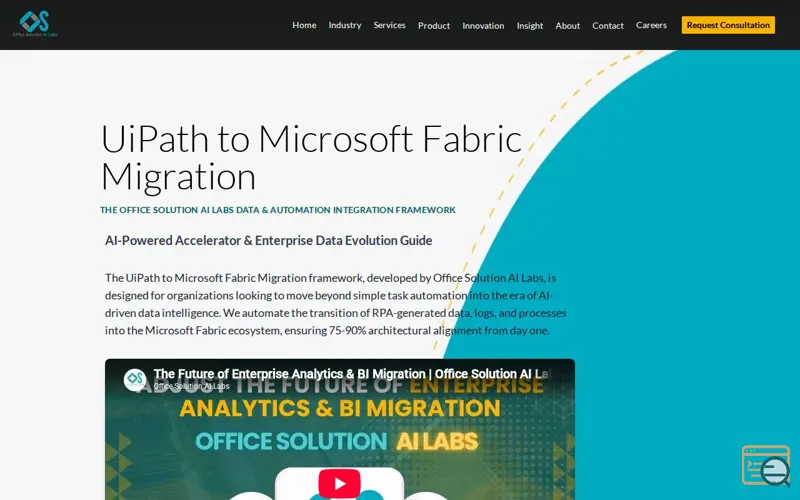 Screenshot of UiPath to Microsoft Fabric Migration