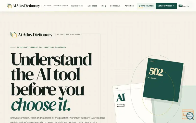 Screenshot of Ai Atlas Dictionary