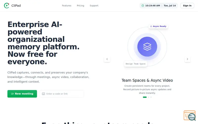 Screenshot of CliPad