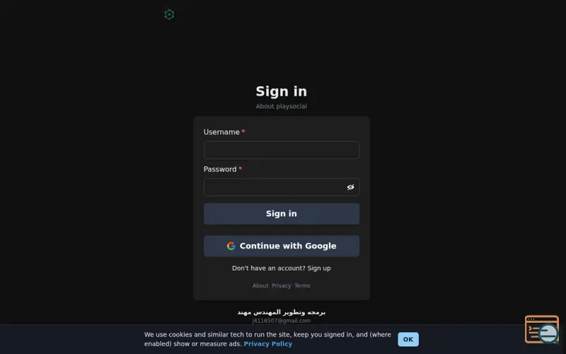 Screenshot of playsocial