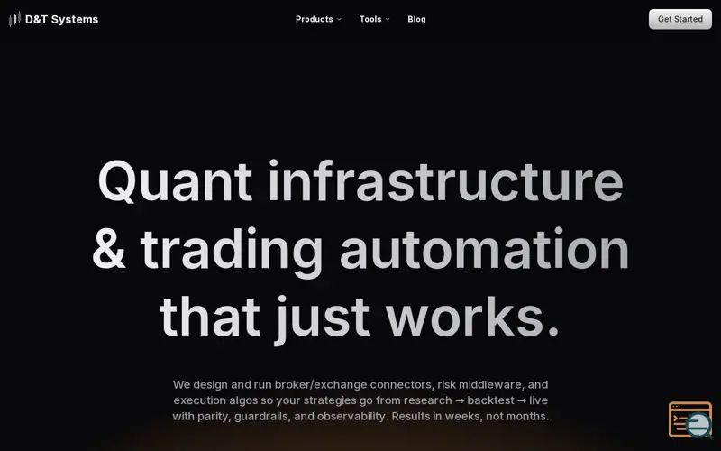 Screenshot of D&T Systems