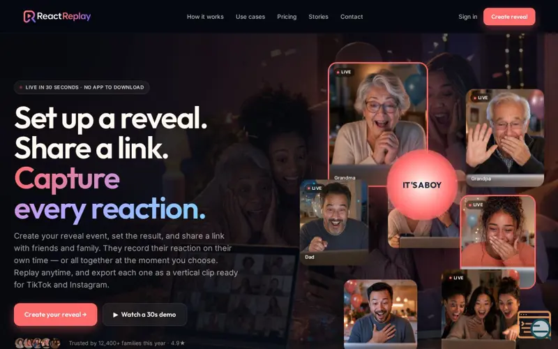 Screenshot of ReactReplay