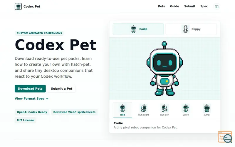 Screenshot of Codex Pet