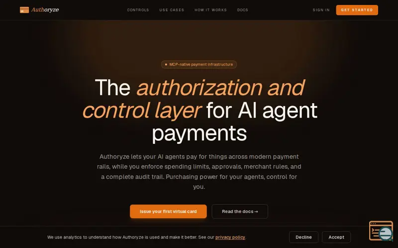 Screenshot of AgentPays
