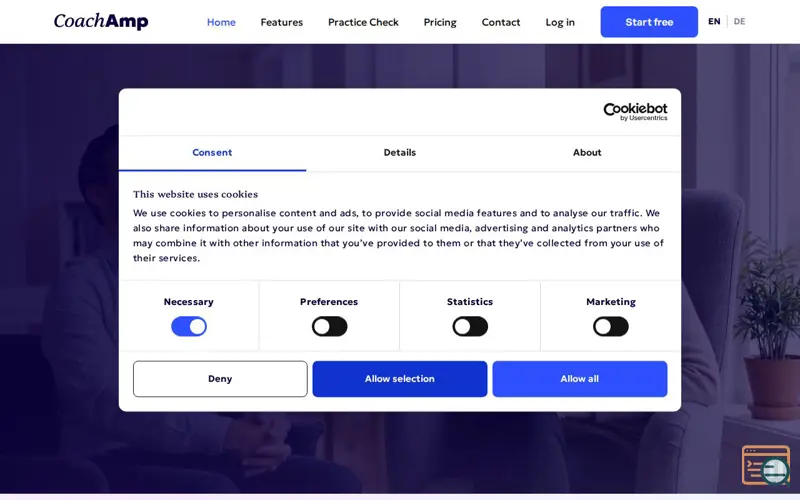 Screenshot of Coach Amp, a launch using Embedly
