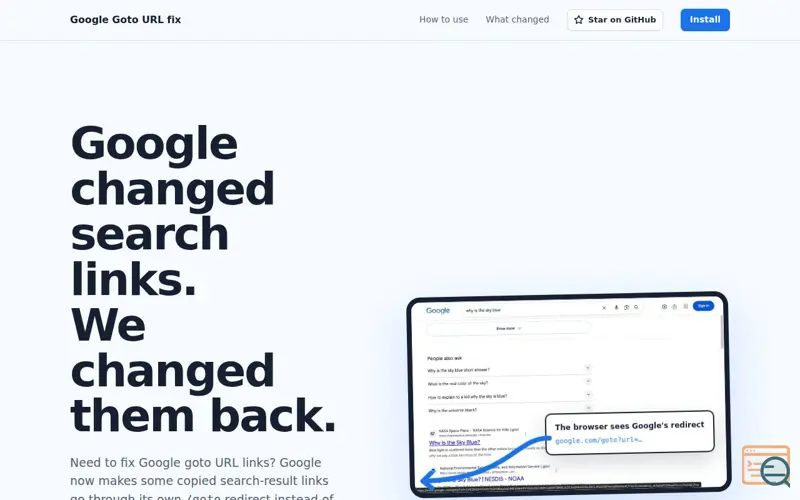 Screenshot of Googlegotourl