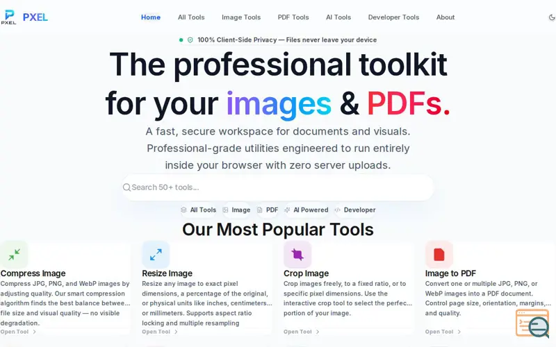 Screenshot of PXEL