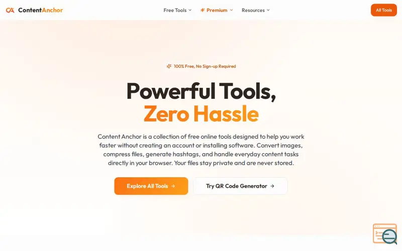 Screenshot of Content Anchor