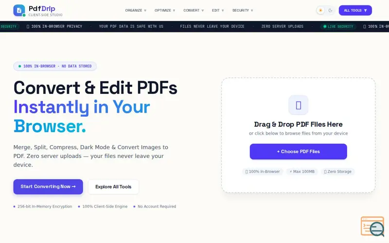 Screenshot of PdfDrip 