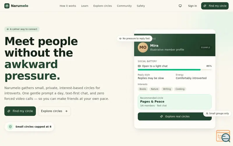 Screenshot of Narumelo