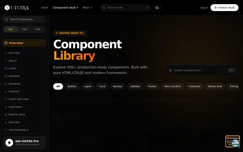 Screenshot of UIXTRA
