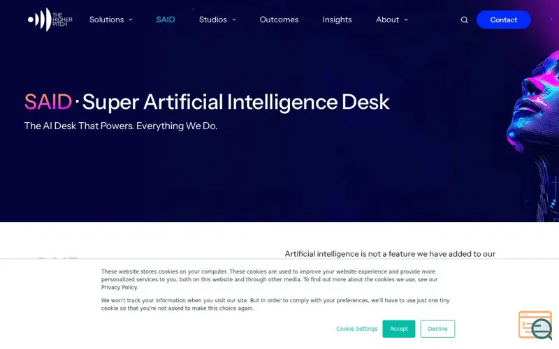 Screenshot of Super Artificial Intelligence Desk, a launch using Facebook Domain Verification