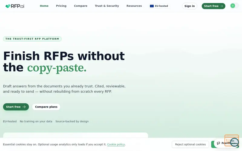 Screenshot of Rfp.ai