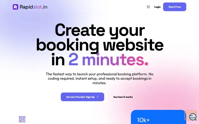 Screenshot of RapidSlot.in