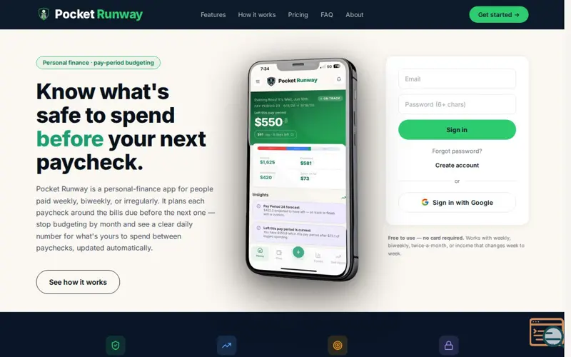 Screenshot of Pocket Runway