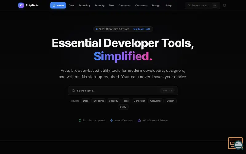 Screenshot of SnipTools