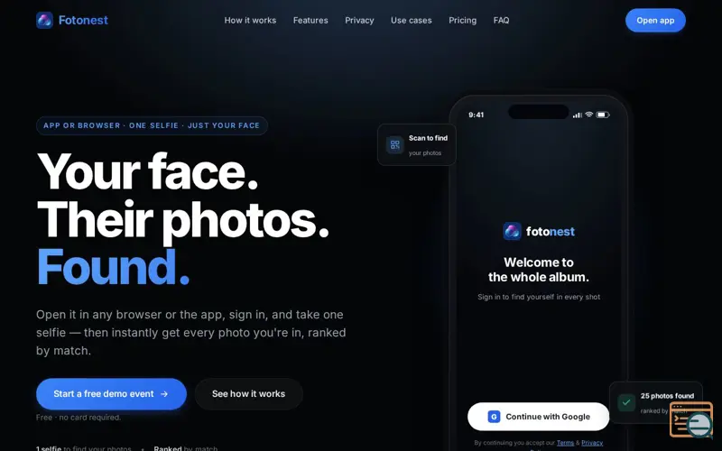 Screenshot of Fotonest