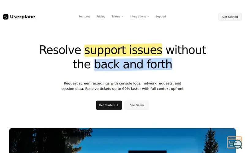 Screenshot of Userplane