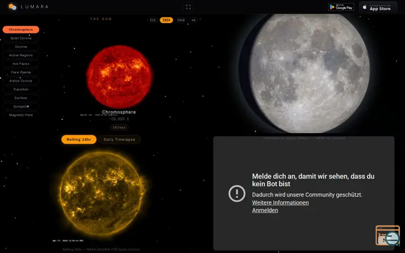 Screenshot of Lumara-space