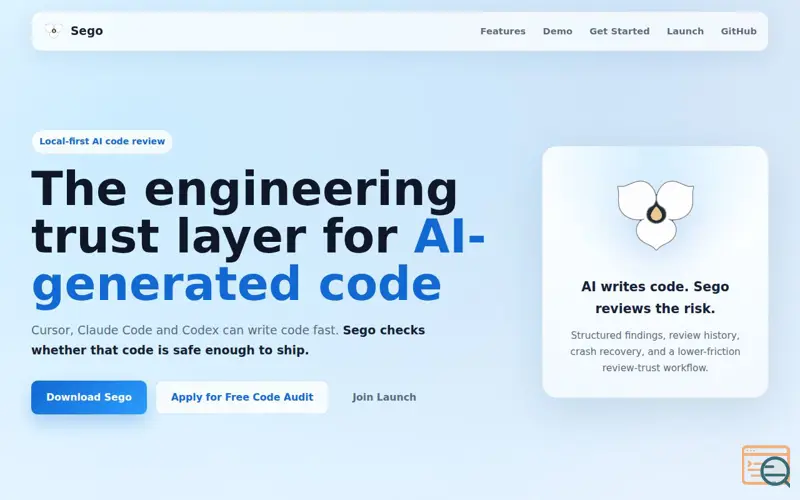 Screenshot of A safety review layer for AI code
