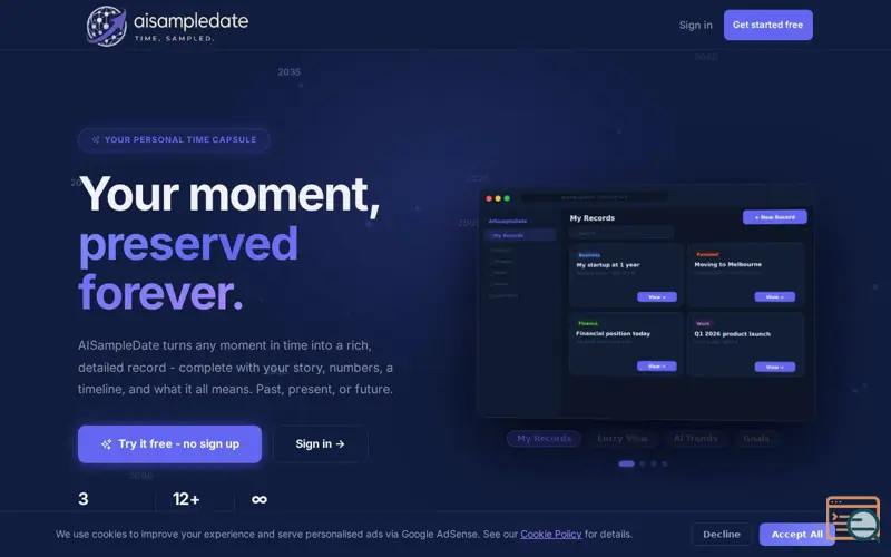 Screenshot of AI Sample Date