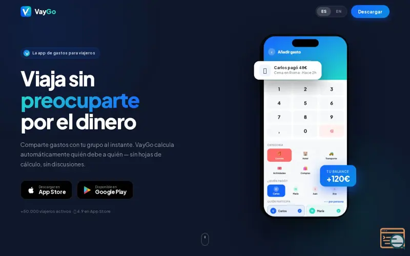Screenshot of VayGo — La app de gastos para viajeros