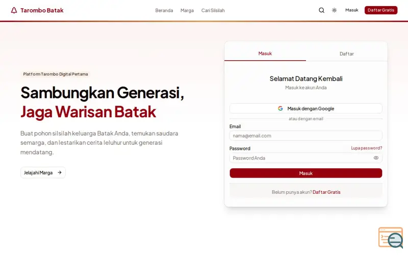 Screenshot of Tarombo Batak