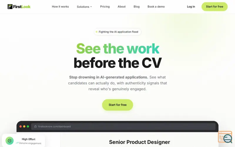 Screenshot of FirstLook