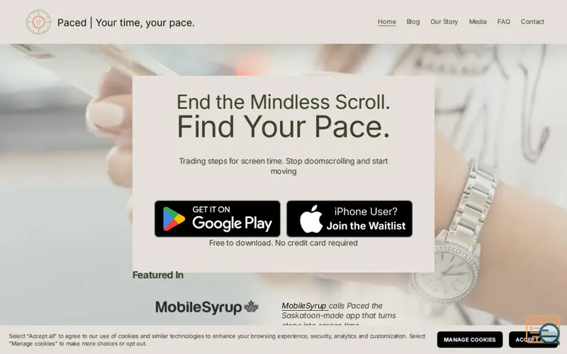 Screenshot of Paced: Focus & Screen Time