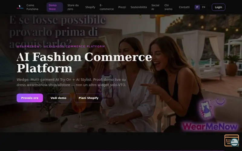 Screenshot of WearMeNow