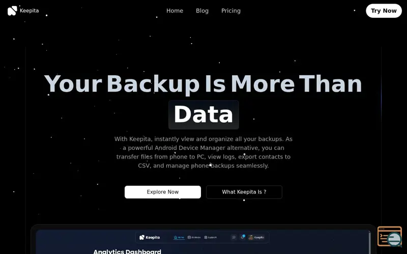 Screenshot of Keepita