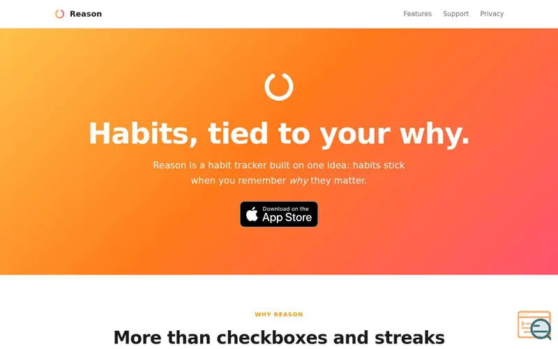 Screenshot of Reason: Habit Tracker