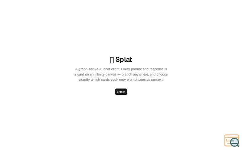 Screenshot of Splat — graph chat