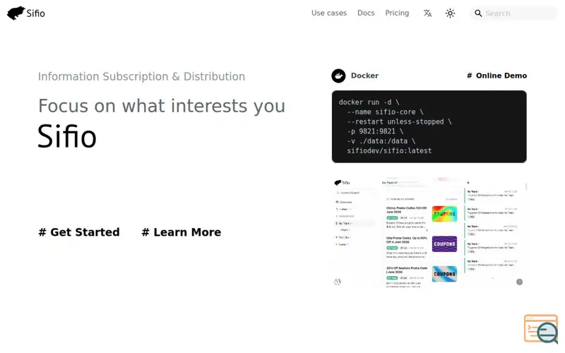 Screenshot of Sifio