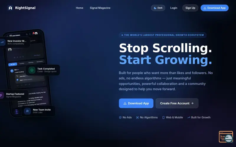 Screenshot of Rightsignal.social