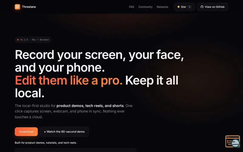 Screenshot of Threelane