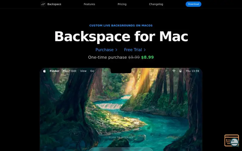 Screenshot of Backspace