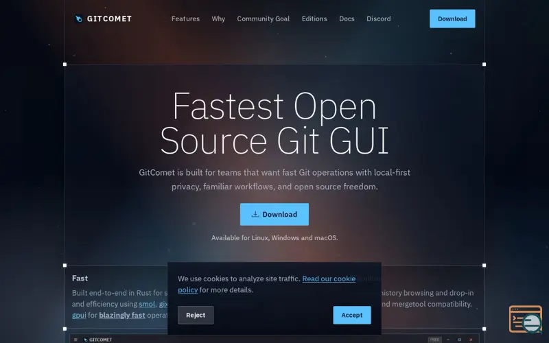 Screenshot of GitComet